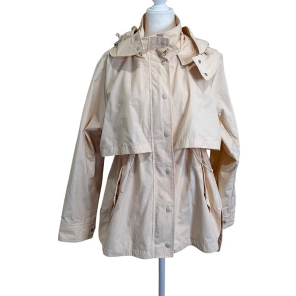 J.Crew Womens Perfect Lightweight Jacket Soft Champagne Rain Coat Size M - Picture 2 of 8